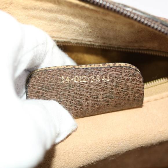 GUCCI GG Canvas Web Sherry Line Hand Bag Beige Red Green 24 012 3841 Auth 49785 - Picture 11 of 16